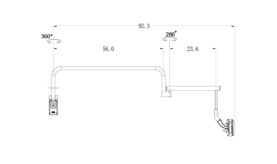 Wall Mount Whale LED Dental Light Dimension.png